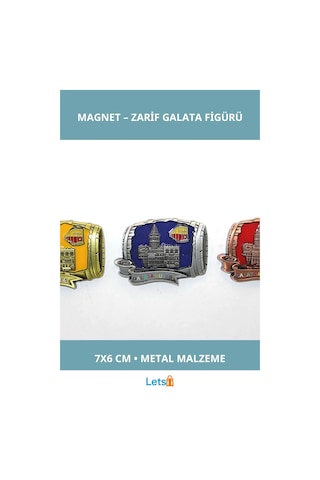 Yöresel Galata Kulesi Metal Magnet Dekoratif Hediye 1 Adet