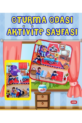 Tox Oturma Odası Keçe Cırtlı Aktivite Sayfası - Çocuk Etkinli