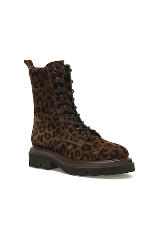 Nine West Russın2 5pr Leopar Kadın Düz Bot 000000000102034138 Kahverengi