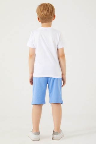 Mickey Mouse Skate Beyaz Erkek Çocuk Bermuda Takım 5274-33113 Beyaz