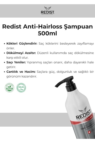 Redist Saç Dökülmesine Karşı Şampuan 500 ML