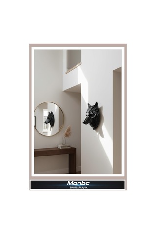 Monbc Alfa Kurt Duvar Dekoru 3d Tasarım Dekoratif Biblo, Hediyelik Ve Ev Ofis İçin Şık Aksesuar