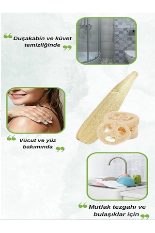 Doğal Ham Kabak Lifi Banyo Kesesi 60 - 70 CM