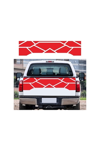 Pazly Kamyonet Arka Kapı Çıkartması, Düzensiz Desenli Vinil Aksesuar Çıkartmaları - Pickup Kamyonetler İçin, Stilize Edilmiş