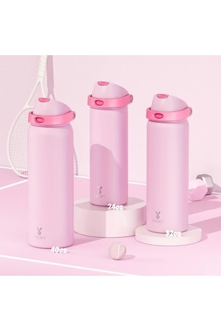 Maxaccess Night - 32 Oz 32oz Çift Taraflı Açılır Kapaklı Su Matarası, 304 Paslanmaz Çelik, Pembe Ve Beyaz, Spor Ve Outdoor Aktivite Gece - 32 Oz