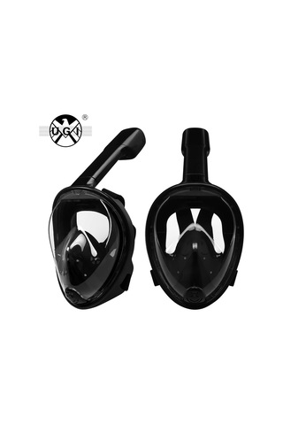 180 Geniş Ekran Schnorchel Maskesi Yarım Yüz Yüzme Tauchermaske Free Easy-breathe Design Anti-sis & Anti-leak Tek Genel