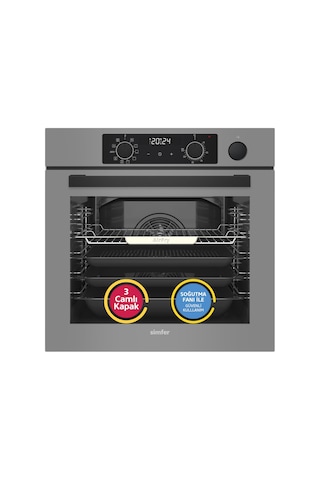 Simfer 8246 11 Fonksiyon Steam Master Ankastre Fırın Gri Cam Dijital