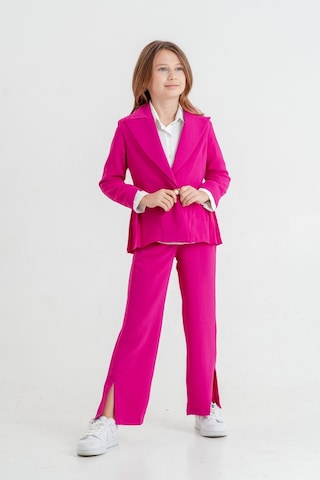 Kız Çocuk Piliseli Üçlü Kız Takım 4409 Fuşya