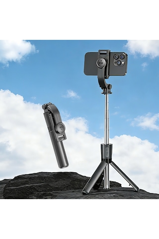 Go Des Gd-st68 360 Derece Dönebilen Portatif Tripod Ve Selfie Çubuğu Siyah