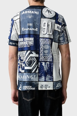 Armani Exchange Jakarlı % 100 Pamuk Regular Fit Bisiklet Yaka T Shirt Erkek T Shirt Xm003021 Af10356 F0217 Kırık Beyaz KIRIK BEYAZ