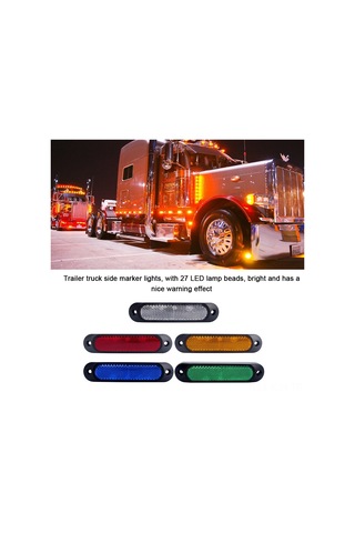 Jeehugo Tır Rovası 27led Yan İşığı 10-30v Abs+pc Ip67 Su Geçirmez Uyarı Lambası Beyaz