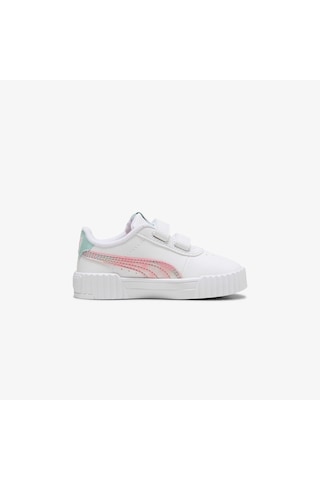 Puma Carina 3.0 Space Belle Çocuk Pembe Beyaz Spor Ayakkabı 402805 Beyaz