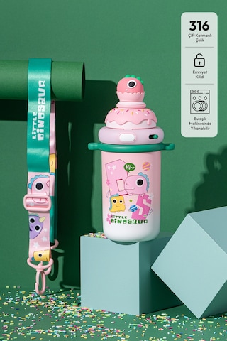 Emsan Baby Dinazor Termos Pembe 450 Ml Pembe