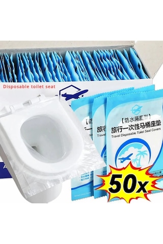 Tineke 50 Adet Tek Kullanımlık Klozet Örtüsü Klozet Poşeti Klozet
