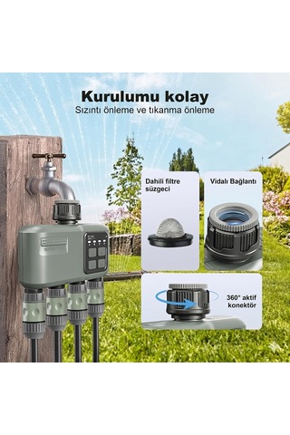 4 Çıkışlı Akıllı Wi-fi & Rf Bahçe Sulama Zamanlayıcısı 4 Bağımsız Bölge Kontrolü, Uzaktan Mobil Kontro