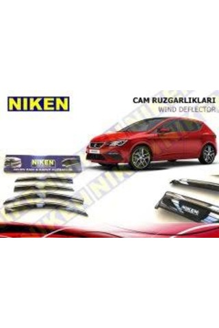 Seat Leon 2013 Sonrası Kromlu Cam Rüzğarlığı 4Lü Set Niken