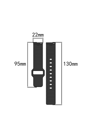 Adige Xiaomi Watch 2 Uyumlu Kordon Kayış Silikon 22/132krd Siyah