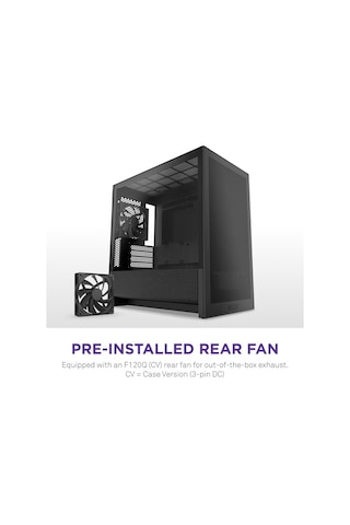 Nzxt H Series H3 Flow Cc-h31fb-01 Matx Siyah Gaming Oyuncu Akak0nzx0058