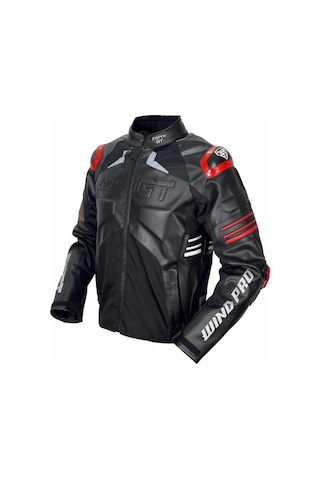 Forte Gt Wind Pro Hörgüçlü Deri 4 Mevsim Motosiklet Montu Siyah