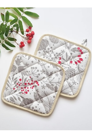 Emılıy Home Pamuklu Kapitone Tutacak Seti 2 Parç 267098480 Beyaz