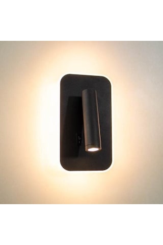 Elektrik Bağlantısı İle Çalışır Oynar Başlı, 3000 Kelvin Günışğı Ledli Duvar Aplik, Yatak Başı Aplik Gün Işığı