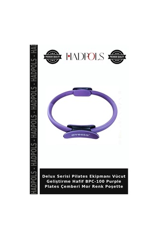 Delux Serisi Pilates Ekipmanı Vücut Geliştirme Hafif Bpc-100 Purple Plates Çemberi Mor Renk Poşette