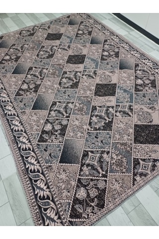 Savan Dokuma Halı Örtüsü 4m² 170 240 Kale Siyah&pudra2 Diğer