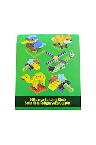 500 Parça Yapı İnşaat Blokları Kaliteli Kırılmaz Malzeme Yerli Üretim Building Blocks