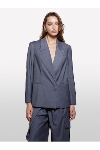 Sisley Viskoz Karışımlı Beli İpli Astarlı Regular Fit Blazer Ceket Kadın Haki Yeşili Ceket - 325a2k2klw03c