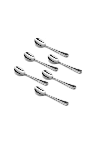 Ximistore9 6 Adet 12 Cm Gıda Kalitesi Paslanmaz Çelik Küçük Kaşık, Yansıtıcı Cila, Türk Kahvesi Ve Tatlılar İçin Uygun Gümüş