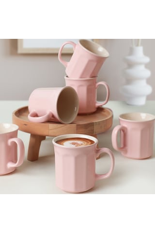 Keramika Açık Pembe/krem Herakles Kupa 9 Cm 6 Adet 550/030