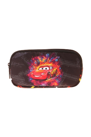 Kaukko Kids Yarış Arabası Baskılı Kırmızı - Siyah Erkek Çocuk Okul Kalemliği Kalem Çantası - L5401 Çok Renkli