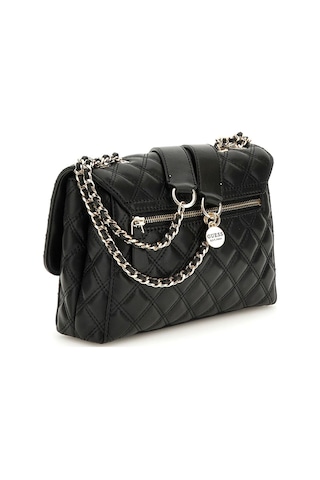 Kadın Kapitone Zincir Askılı Omuz Çantası - Siyah Siyah
