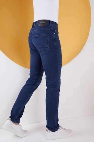 Erkek Düz Klasik Rahat Kesim Regular Fit Likralı Kot Jeans Lacivert Koyu Lacivert