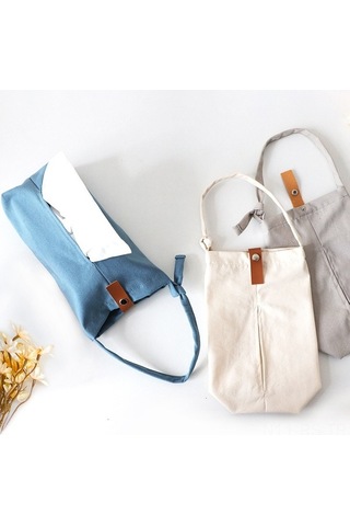 Besthome1 Mavi Kumaş Havlu Kutusu - Otomobil Salon İçin Askılı Desenli, Dayanıklı Kumaş, Özel Logo Tasarımı