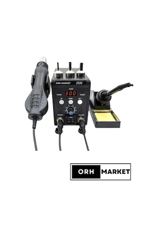 8586 Sıcak Hava Üflemeli Lehim İstasyonu–LCD Ekranlı, Isı ve Hava Ayarlı Profesyonel Tamir Ünitesi