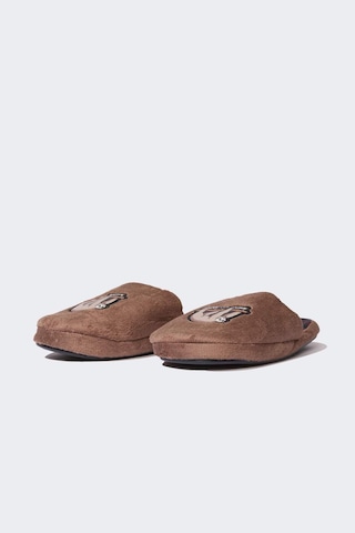 DeFacto Erkek Düz Taban Slip On Terlik D3083AX24WNBN290 Kahve