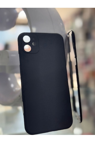Apple Uyumlu iPhone 11 Uyumlu 360 Tam Koruma Black Kılıf -