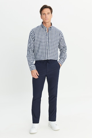 AC&Co / Altınyıldız Classics Erkek Lacı Slim Fit Dar Kesim Beli Bağlamalı Çizgili Yan Cepli Casual Jogger Pantolon Lacı