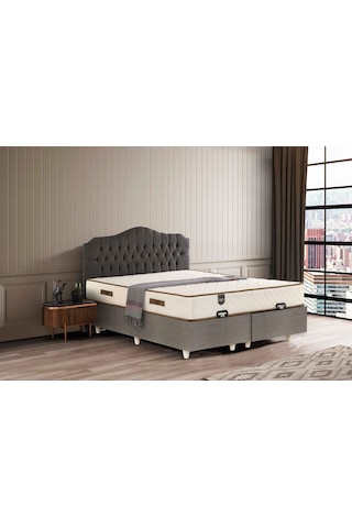 Çift Kişilik Basic Plus Baza 8 Mm Mdf +akasya Yatak + Prenses Seti Yatak Baza Başlık - 160 X 200 Cm 150x200