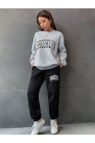 Hırsch Kadın Brooklyn Baskılı Eşofman Takımı Grisiyah