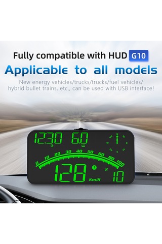 Maiyame 5.5 İnç Araç Hud Göstergesi G10 - Hız/saat/sefer Bilgileri/enlem-boylam, Hız Ve Yorgunluk Alarmı, Otomatik Parlaklık, Yeşil Işık