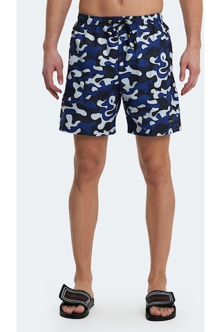 Slazenger REQUIRE IN Erkek Cepli Deniz Şortu Mavi Kamuflaj Mayo