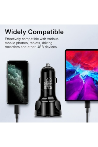 Reedark 35w Hızlı Şarj 4'ü 1 Arada Araç Usb Adaptörü - 12-32v Otomobil, Suv Ve Off-road İçin