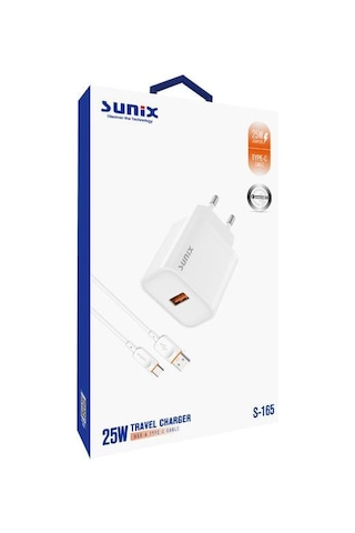 Sunix 25w 3.0 Type-c Şarj Aleti Seti S-165