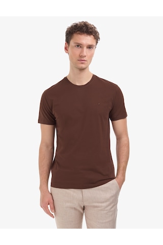 Pierre Cardin Erkek Koyu Kahverengi Tişört Basic 50325307-vr084