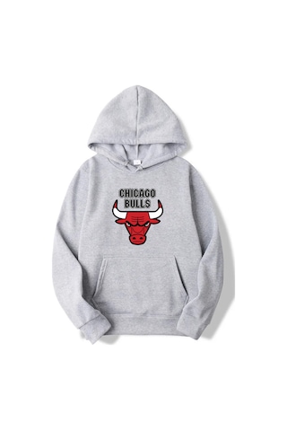 Unisex Kapşonlu Sweatshirt Gri-bskc962a-20035