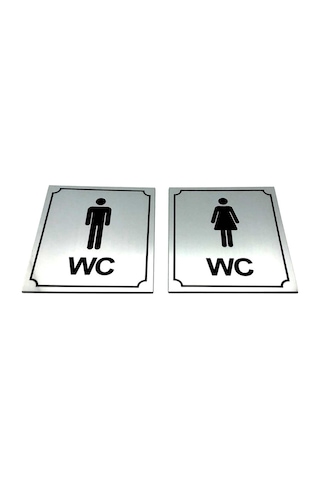 Wc Tuvalet Tabelası Bay Bayan Takım (2 Adet),10 Cm X 12 Cm