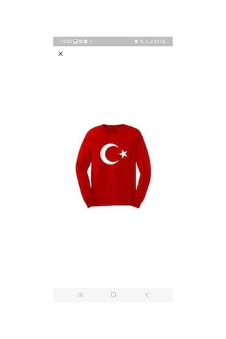 Uzun Kollu Bayrak Tişört Unisex Model Mevzimlik Ürün Kırmızı