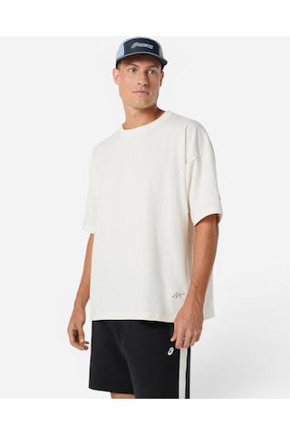 Asics Asıcs Track Club Herıtage Relaxed Tee Erkek Bej Kısa Kollu Tshirt 2033c122-100